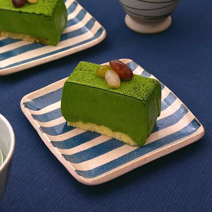 抹茶といちごのショートケーキ