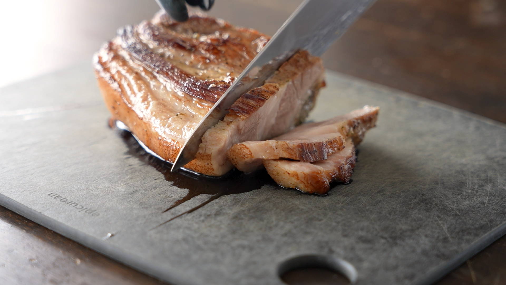 ハニーマスタードで食べる！ ローストポークの焼き野菜添え