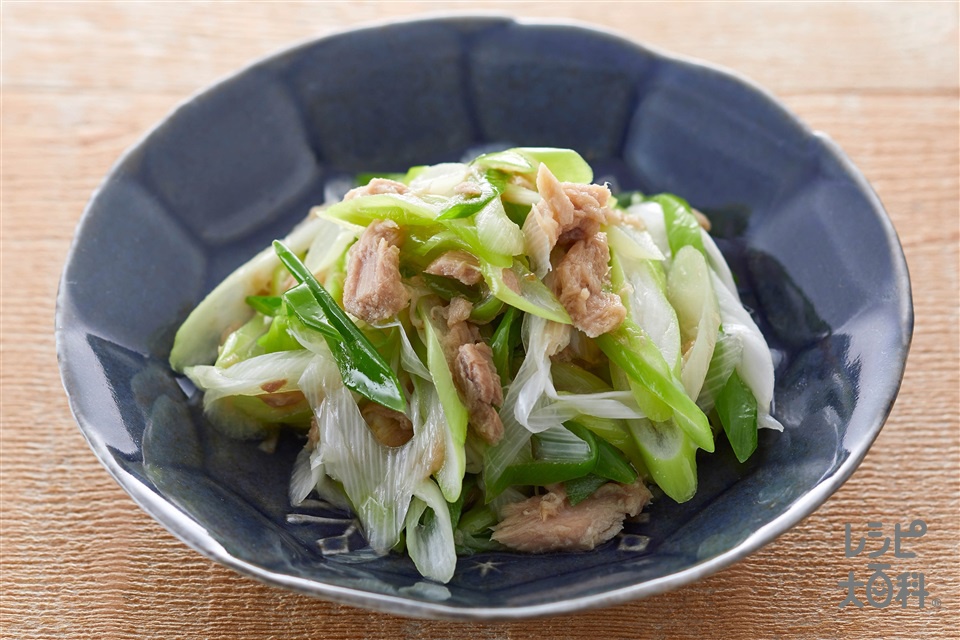 葉ねぎと焼き油揚げのピリ辛ナムル