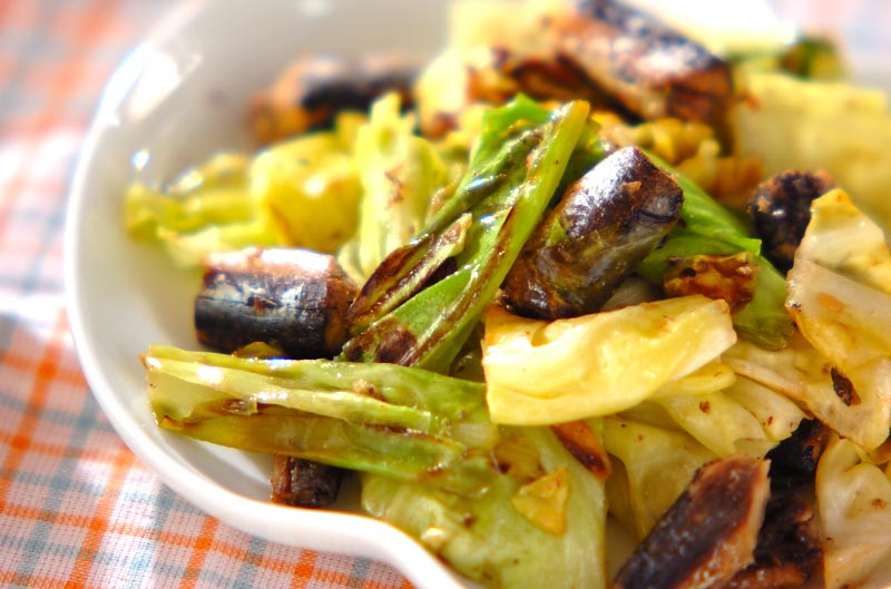 オイルサーディンで やみつきキャベツ