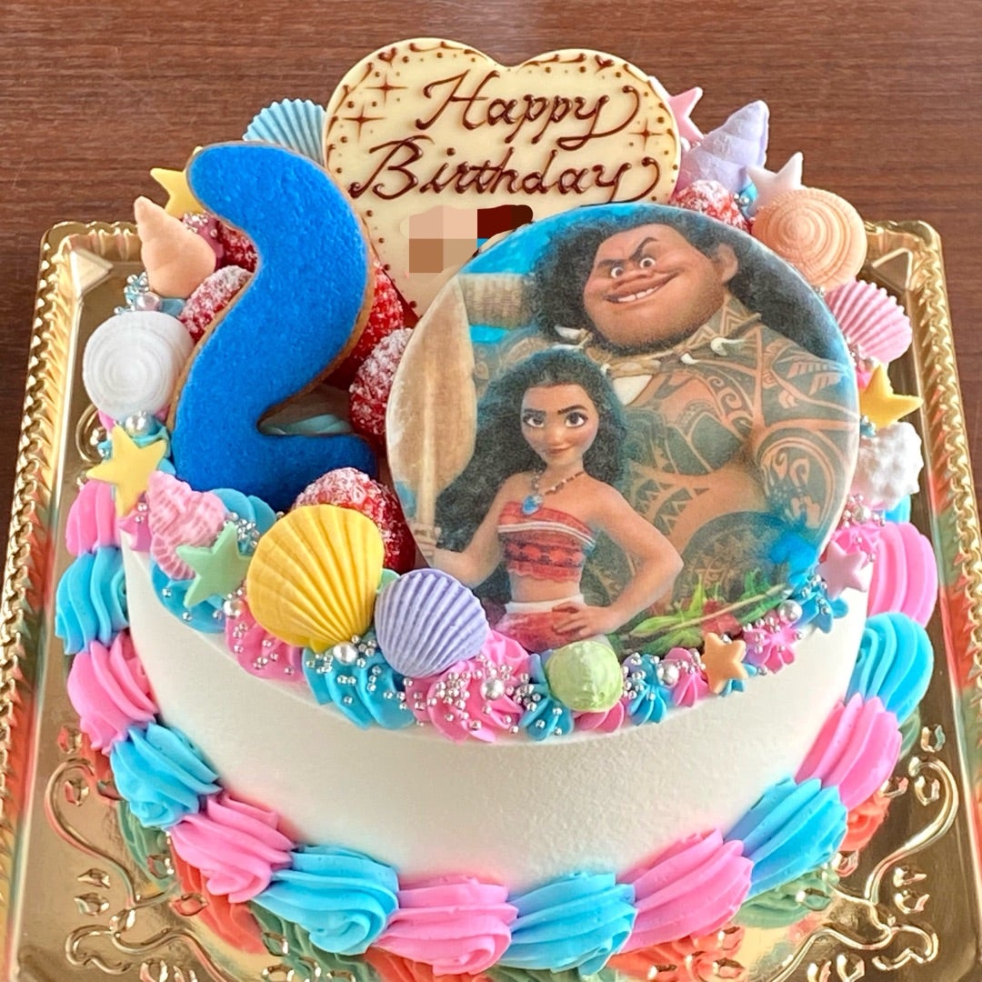 息子の2歳の誕生日のためにモアナのケーキを作った🎂 : r Baking