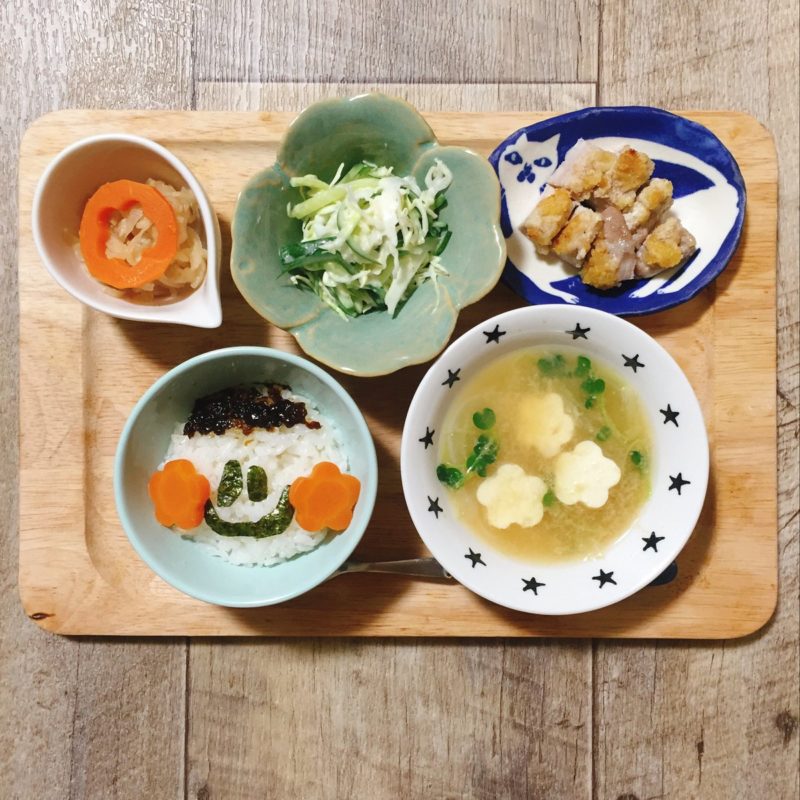 献立・一汁二菜 白米+とんかつ+漬物+味噌汁 - DJモペのねこまんま