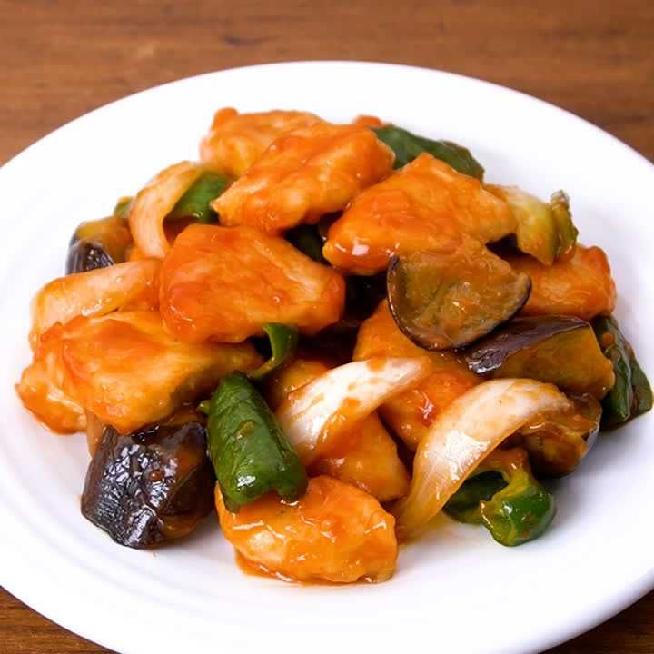 なんちゃって黒酢でナス酢豚クラシル