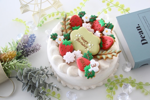 誕生日アイシングクッキープリンセス 赤 ピンク オーダー 宝石 人気 女の子お誕生日オーダーアイシングクッキー専門店 ブルードロワ