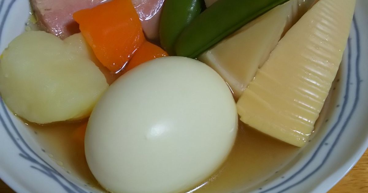 筍とベーコンとゆで卵のポトフ