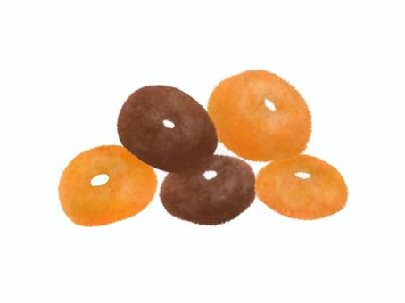 チョコドーナツのイラスト無料のフリー素材 イラストエイト