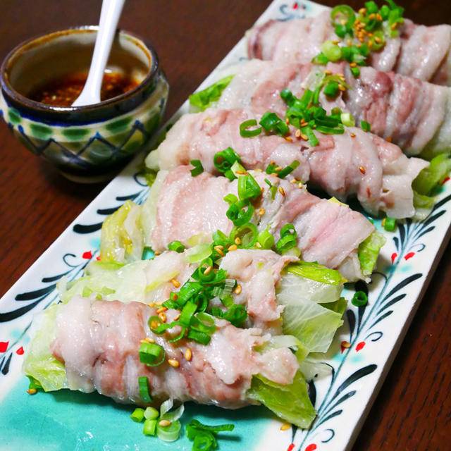 豚しゃぶレタスのポン酢だれ 食材2つ！10分さっぱりおかず