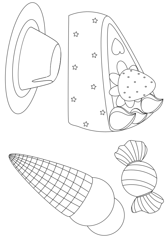 無料のクリスマスのスイーツのぬりえぬりえパーク