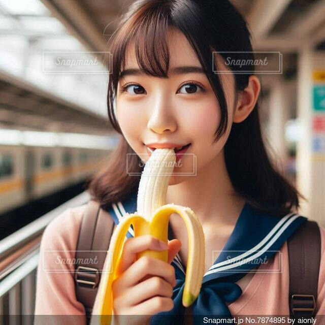 バナナ食べる女子アウトTikTok