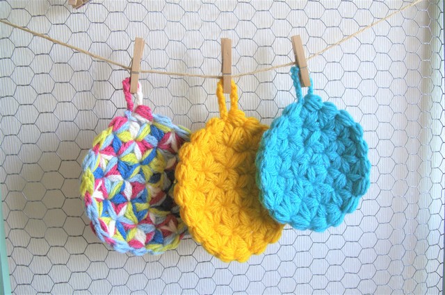 無料型紙リンク集 アクリルエコたわしの編み方・作り方 - AmiTikNu