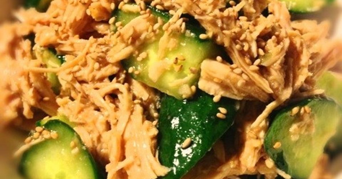 蒸し鶏の香味だれ