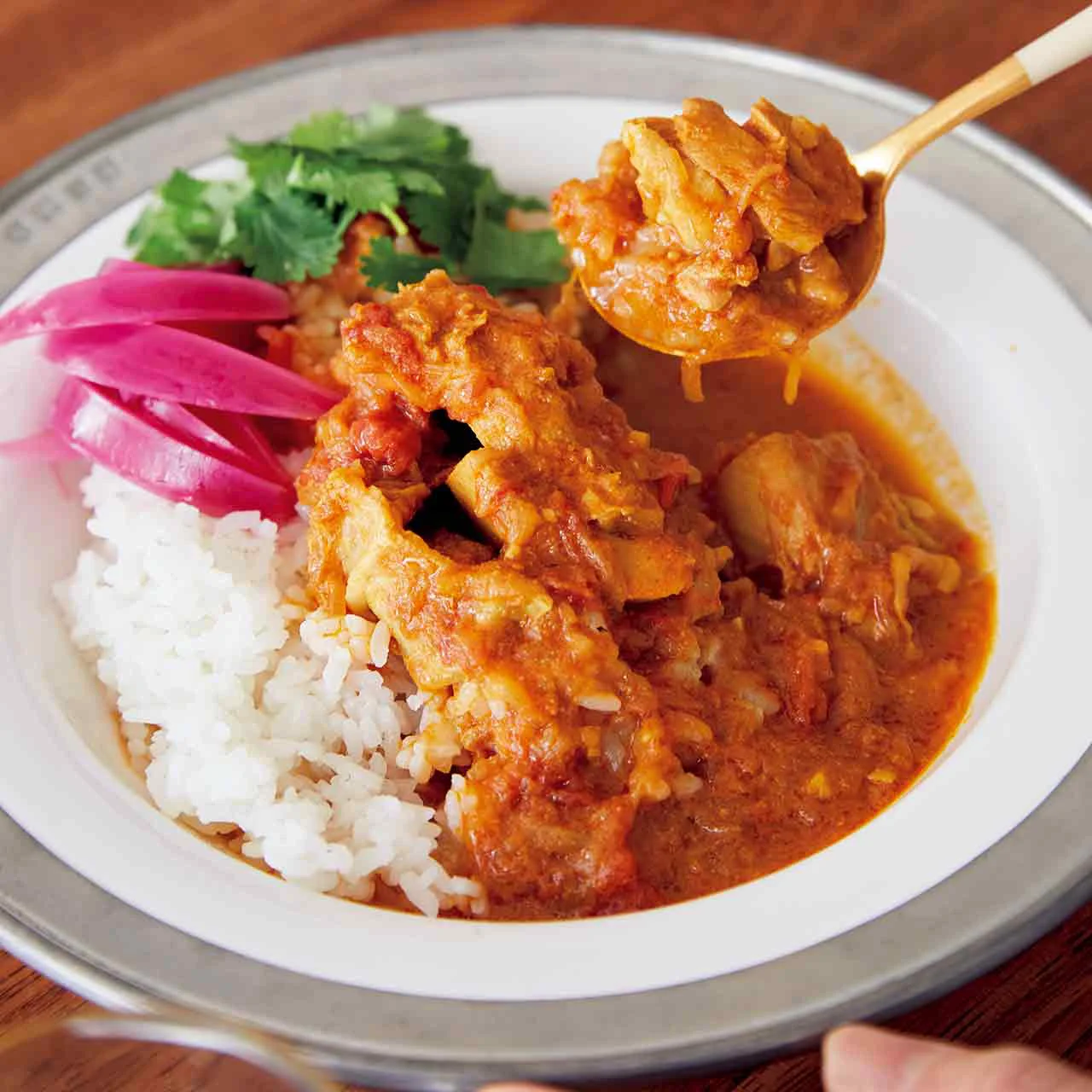 ホロホロ手羽元のスパイスカレ