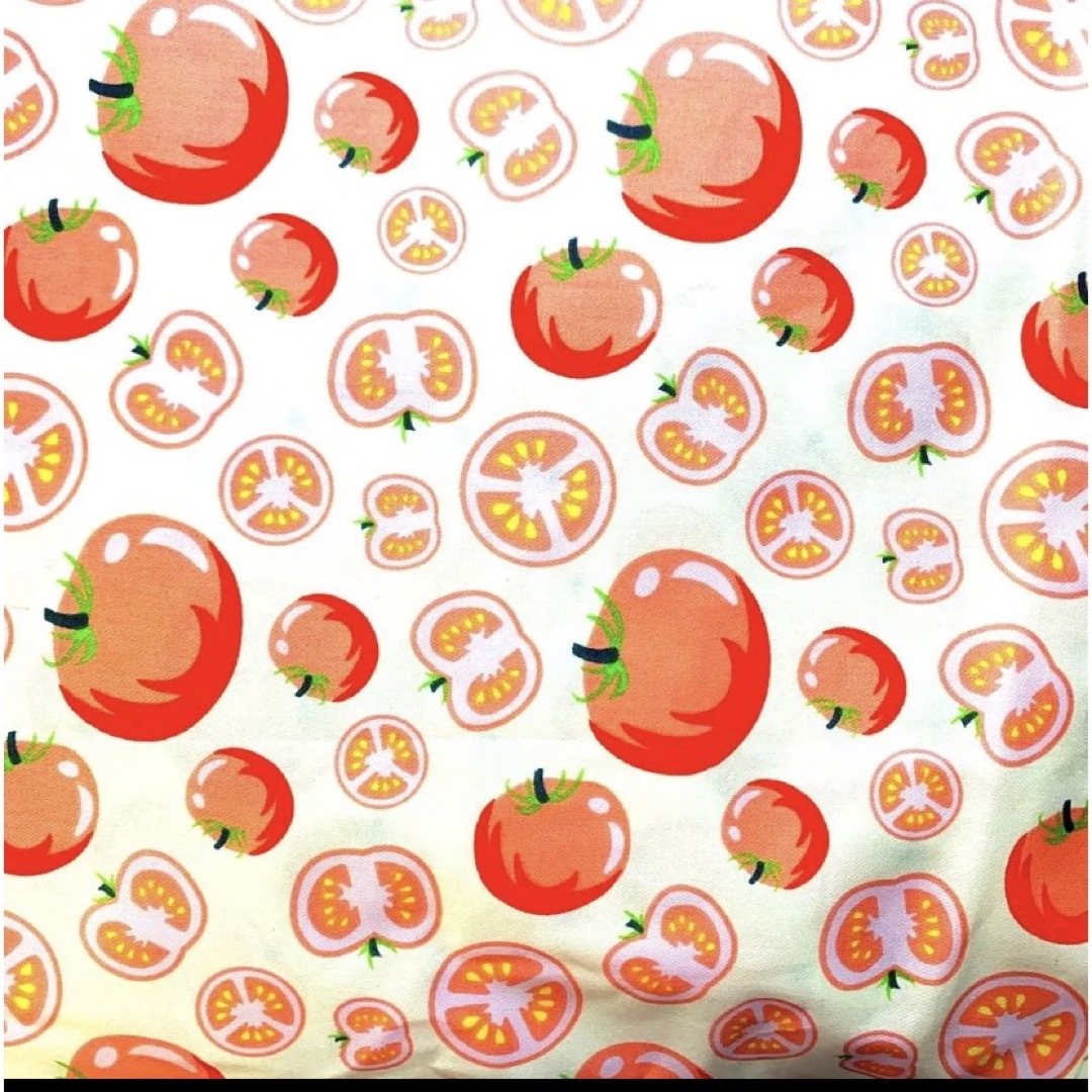 韓国製 野菜柄 トマト柄 ジューシーなトマト 生地 コットン100％シーチング Stripe Juicy Tomato 生地 Kankokukizi通販 19308010Creema クリーマ