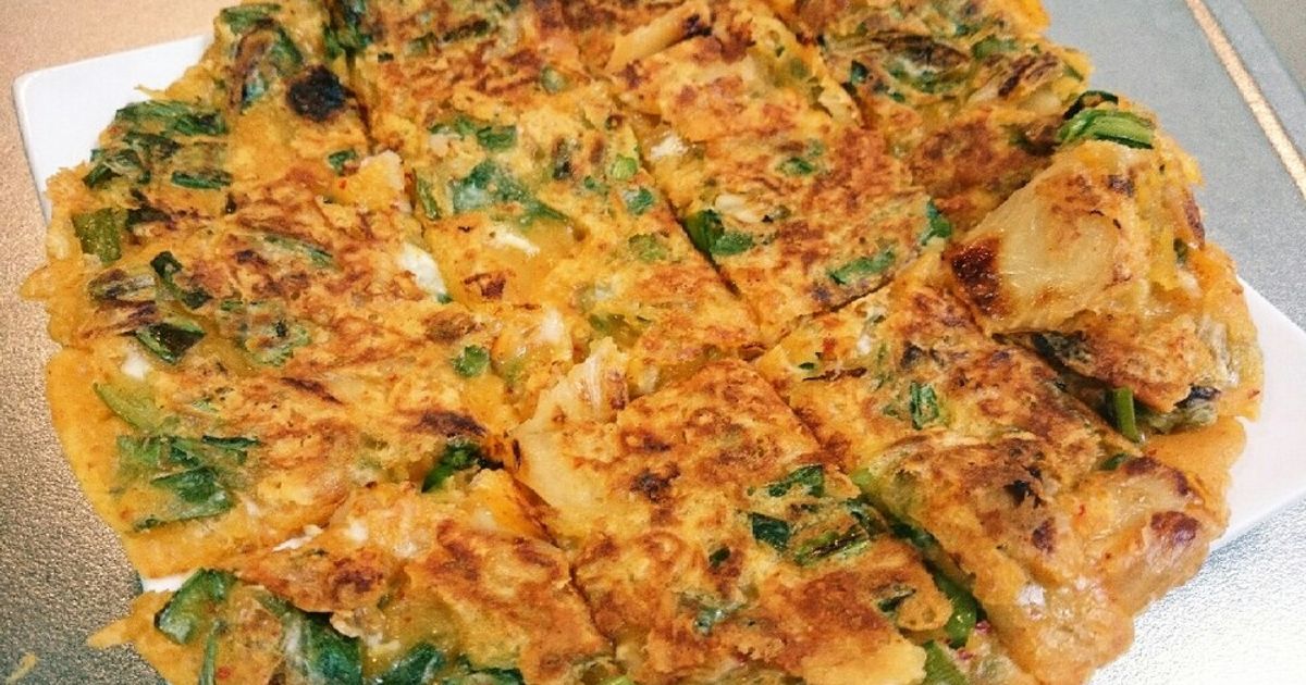 カリカリチーズのキムチチヂミ