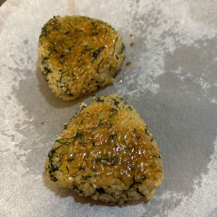 大葉ごはんのゴマ味噌焼きおにぎり
