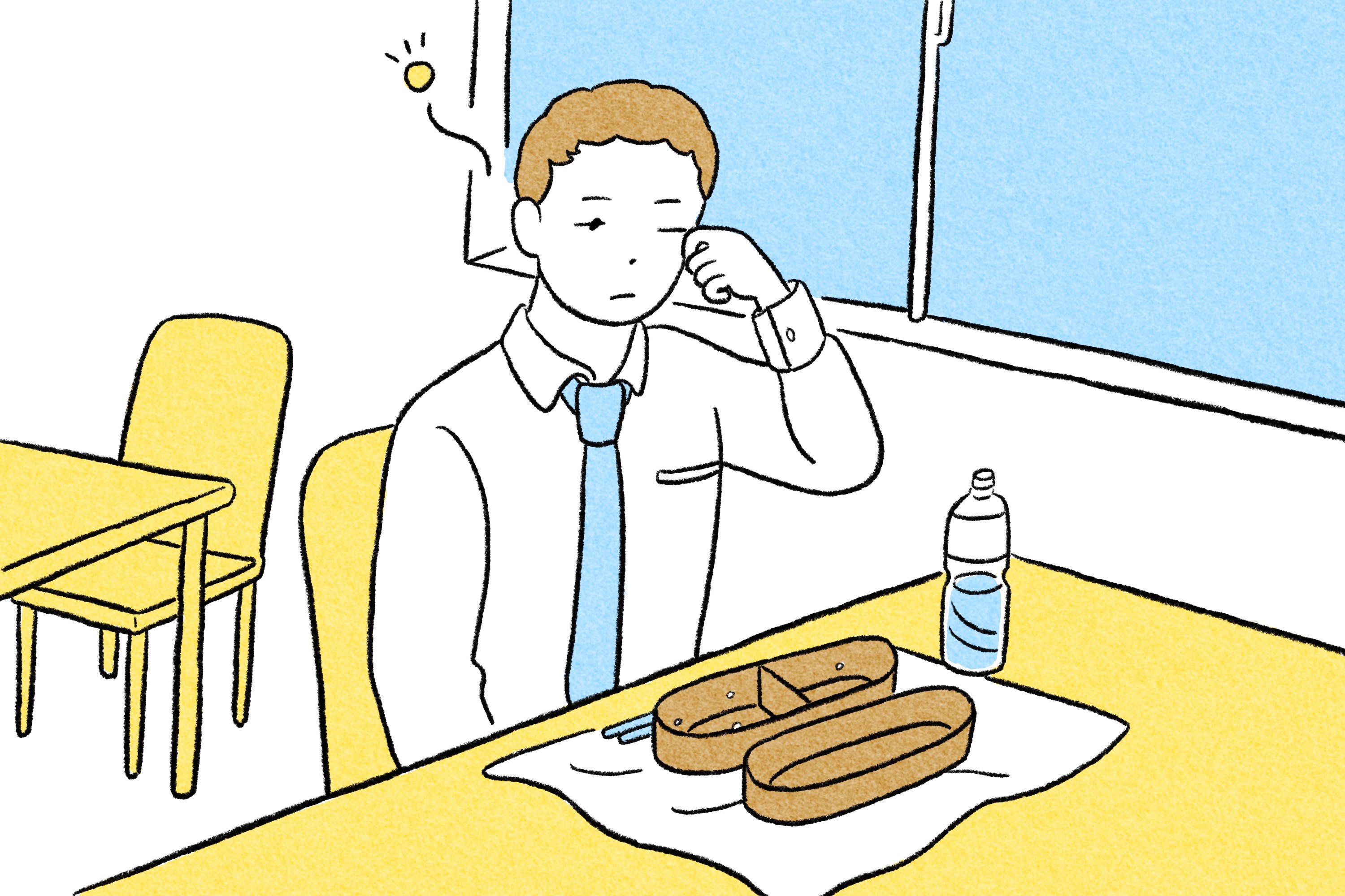 横になってご飯を食べるまえさん☆カイゴいるてと