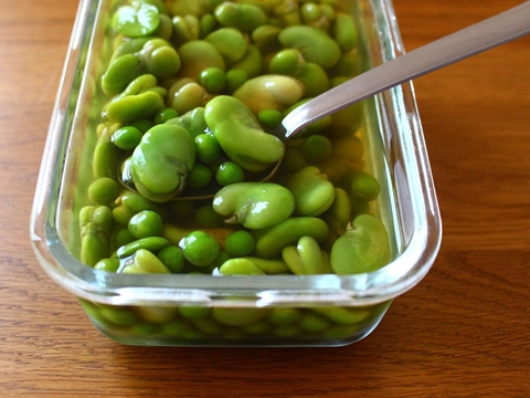 サーモンとポテトとグリーンピースのクリームチーズ煮