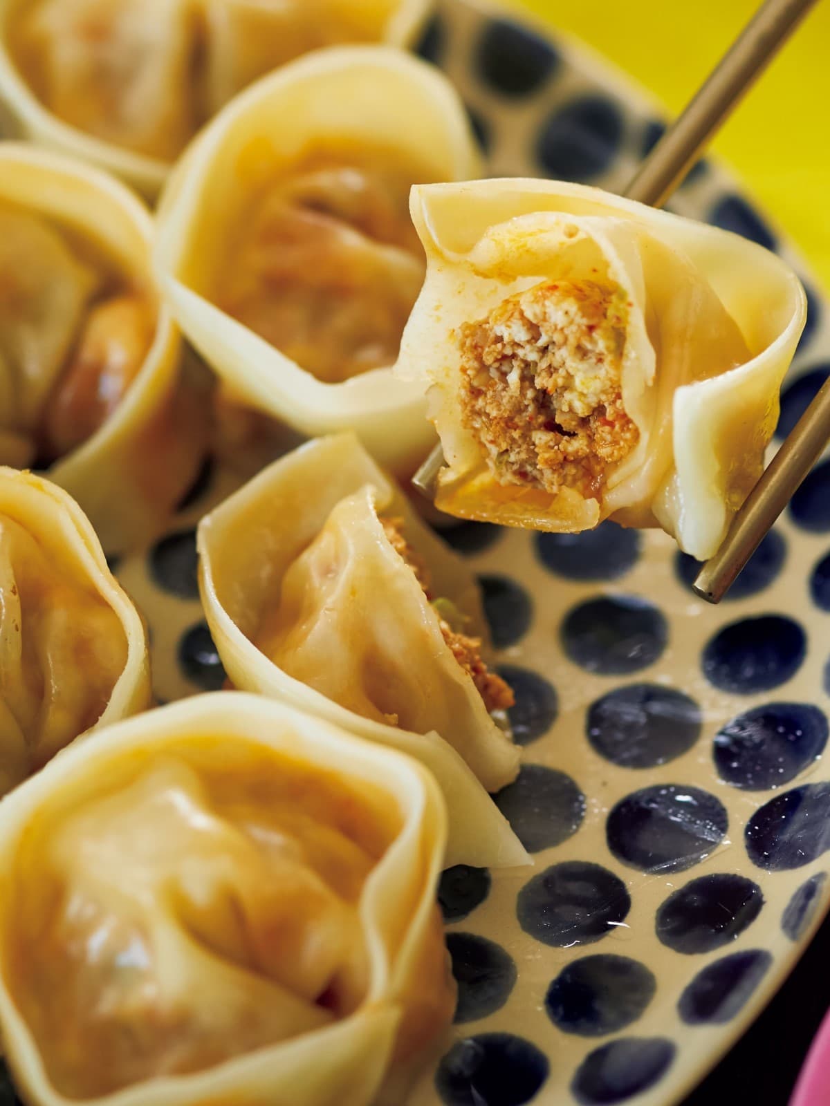 変わり種！キムチとそぼろの焼き餃子