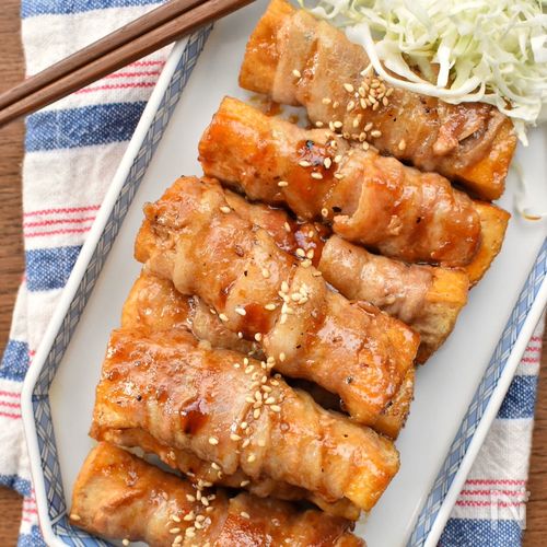 ネギ塩ダレが美味しい 肉巻き厚揚げクラシル