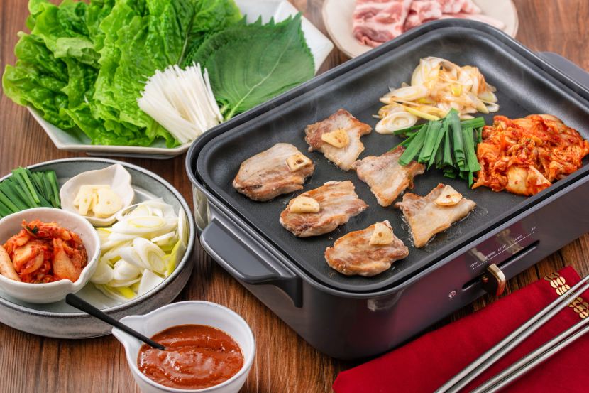 ホットプレートで簡単サムギョプサルeフレンズ ぱくぱく献立くん