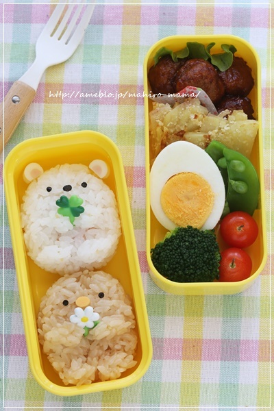 簡単可愛いお弁当子育てママ の味方！ すみっコぐらしたぴおか を 三色団子 にしたよ！꙳✧˖°⌖꙳✧˖°⌖꙳✧˖°⌖꙳✧˖°⌖꙳✧˖°⌖꙳✧˖°⌖꙳✧˖° 今日の お弁当すみっコぐらし弁当 たぴおか団子 ఃたぴおか団子おにぎりః三色ご飯 ఃポークビッツinちくわ ః