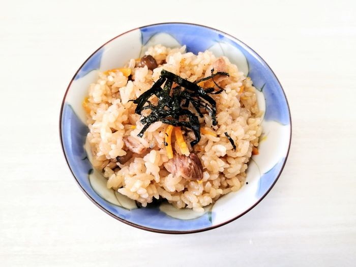 ポン酢で炊き込みご飯