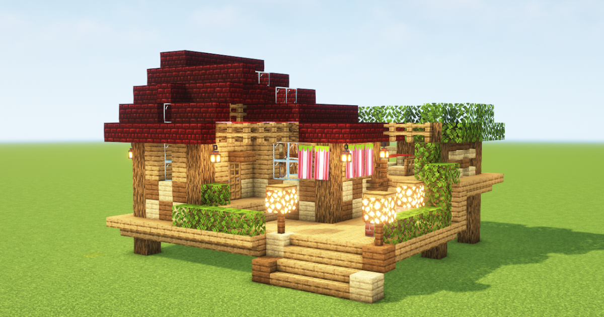 マイクラ 可愛らしいパン屋さんの作り方おしゃクラ！公式ブログ