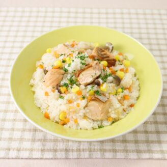 ツナとミックスベジタブルの炊き込みご飯