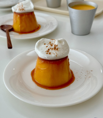 ハロウィンに♪とろけるメープルかぼちゃプリン