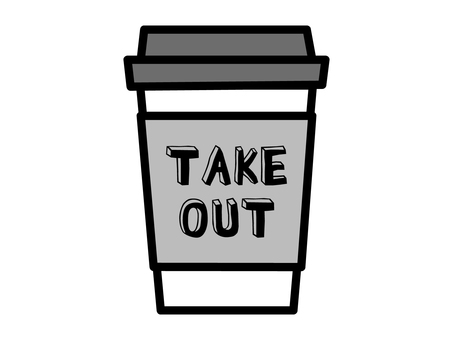 テイクアウト用コーヒーカップフリーイラスト素材のタノグラ