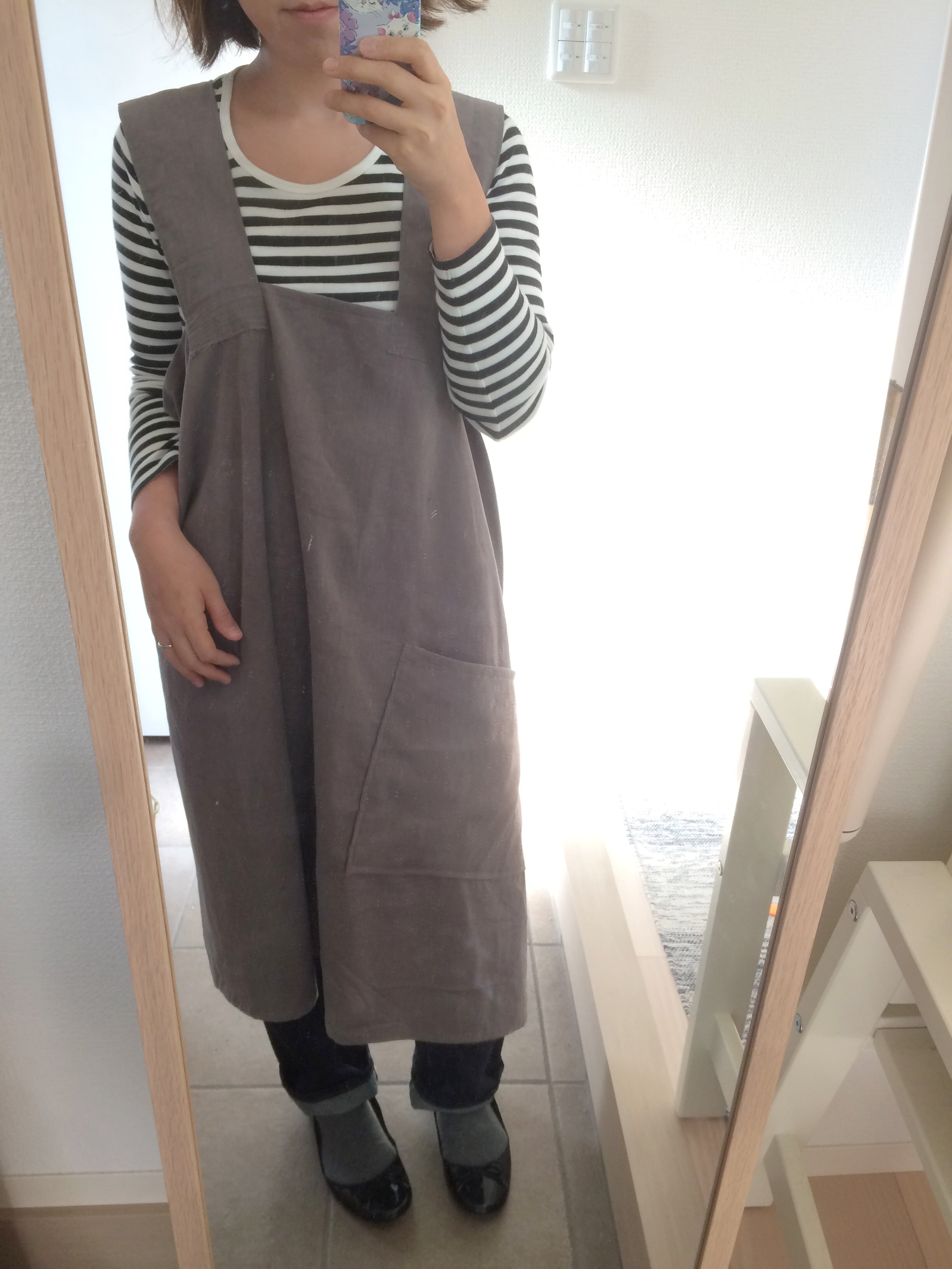 大人用エプロンの型紙の作り方と縫い方つぎいろ