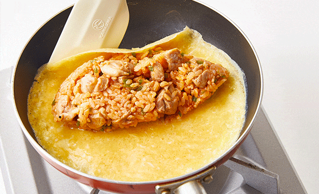 包丁要らずの簡単オムライス