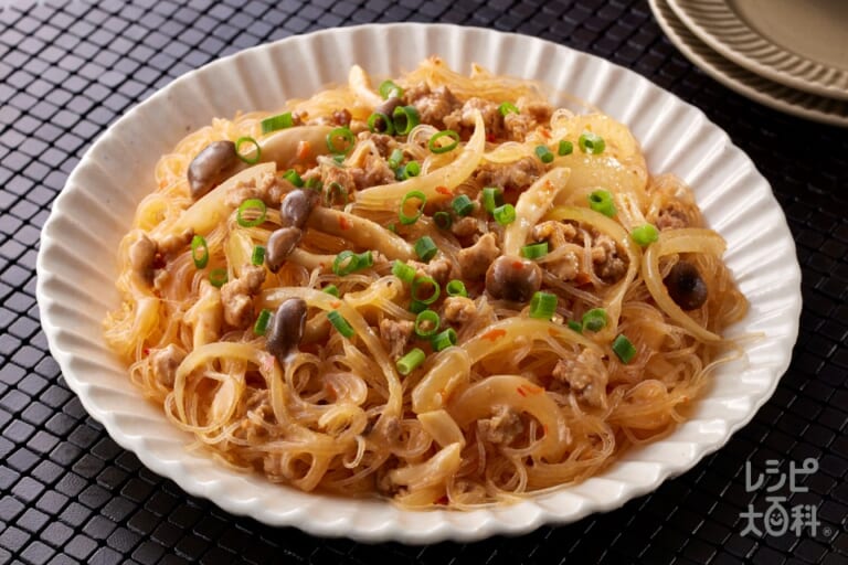 ひき肉と厚揚げのボリューム麻婆春雨