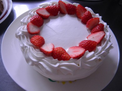 苺 イチゴ のショートケーキの作り方 デコレーション部分