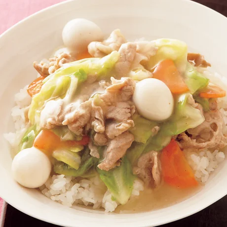 めんつゆを使った美味しい和風あんかけ丼の作り方 簡単調理15分