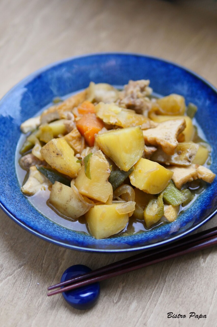 ボリューム満点！ 厚揚げとじゃがいものコチュマヨ炒め