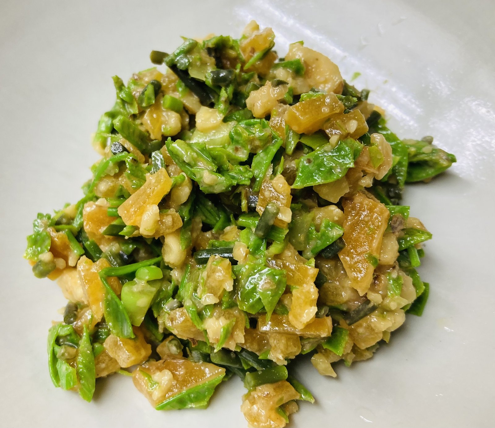 こしあぶらとホタルイカの酢みそがけ