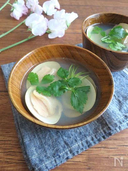 冷凍はまぐりのお吸い物レシピ