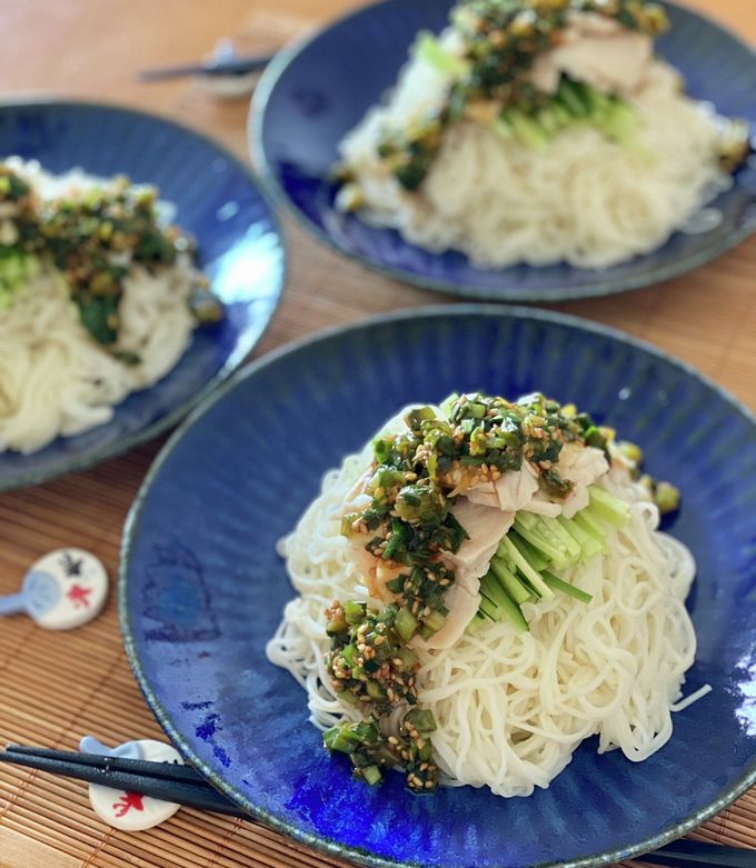 ニラそぼろぶっかけそうめん。 レンジでそぼろ・加熱6分・昼ごはん と最近の昼ごはん。 : ちょりまめ日和ちょりママ 西山京子 オフィシャル料理ブログ Powered by ライブドアブログ