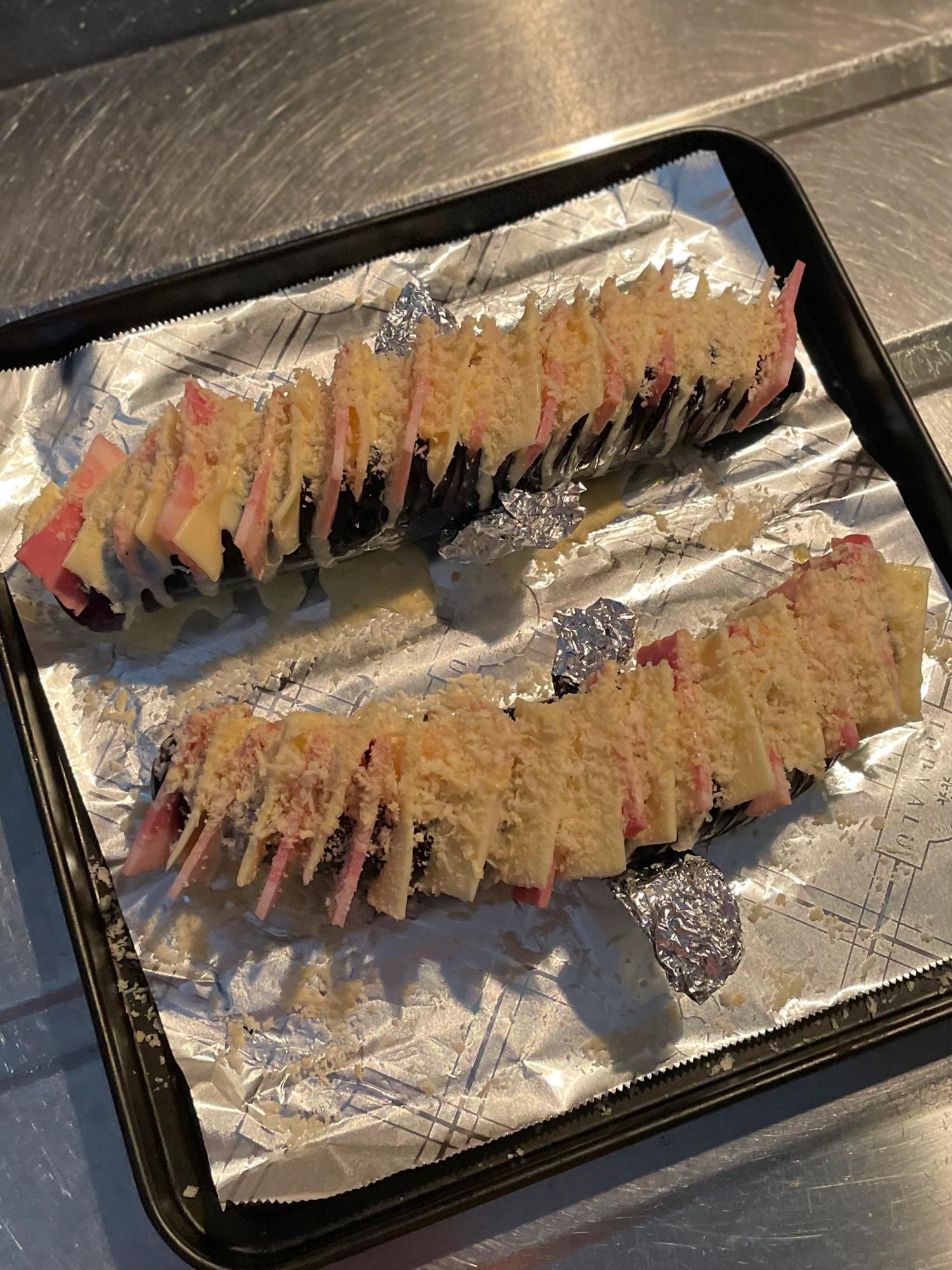 なすとチーズのはさみ焼き