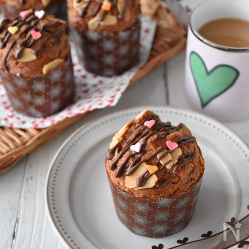 バレンタインカップケーキの簡単レシピ