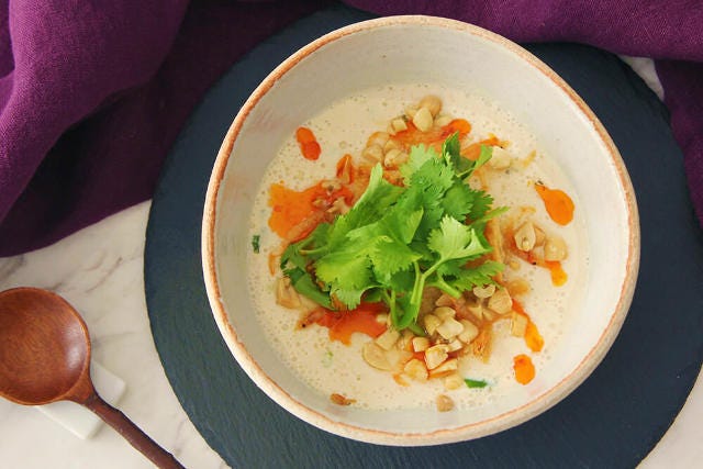 豆乳が固まっておぼろ豆腐のようにほろほろに。「塩豆乳スープ」 ワタナベマキの台湾食堂 3画像3 5- レタスクラブ