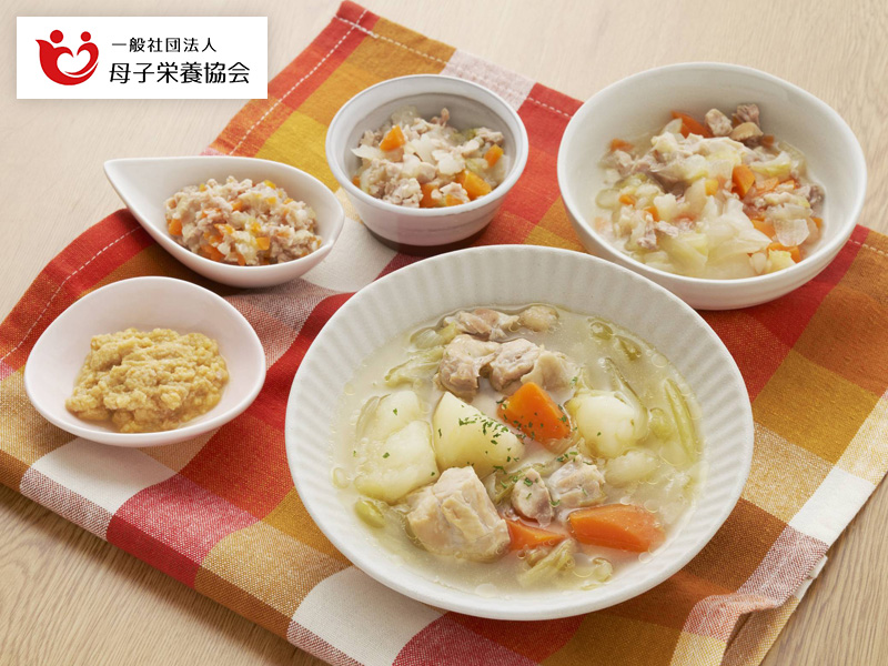 取り分け チキンとキャベツのクリームパスタ : のんすけ＊おちびのおいしいくらし〜離乳食・幼児食