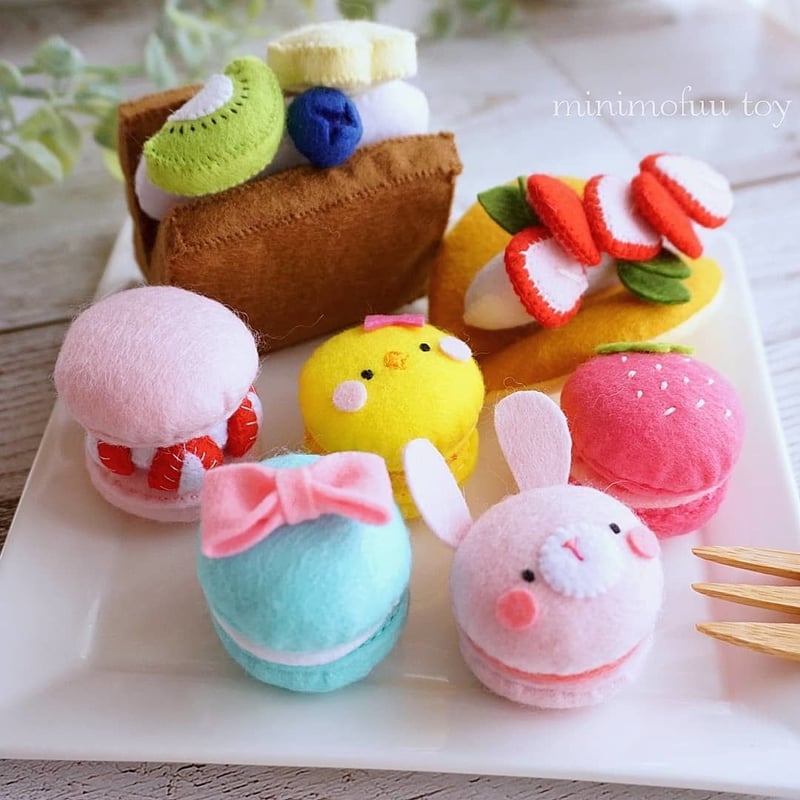 DIY Fruitcake Needle Felting羊毛フェルトでフルーツケーキ作り🎂