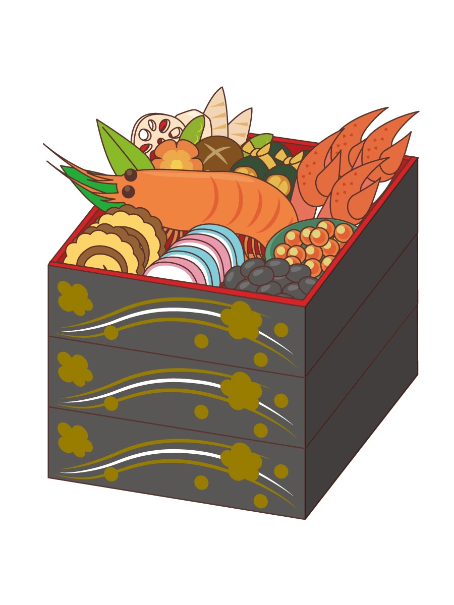 正月おせち料理 セット イラスト素材6545086- フォトライブラリ