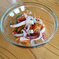 コストコソフトさきイカとポテトの炒めもの