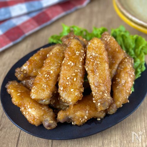 大人も子供も止まらない行楽弁当にも♡手羽中の唐揚げ