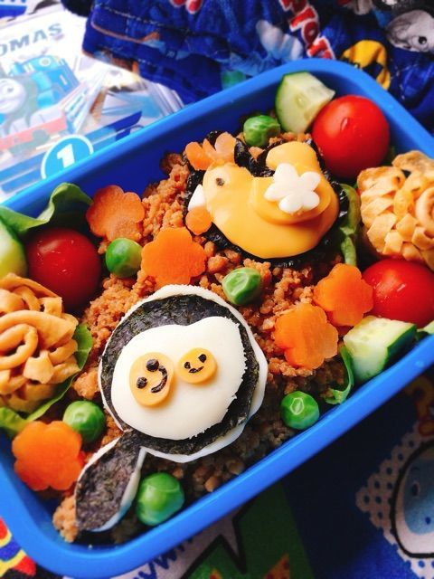 簡単鶏そぼろのダッフィー弁当＊キャラ弁 高速動画あり: momo's obentou＊キャラ弁 Powered by ライブドアブログ