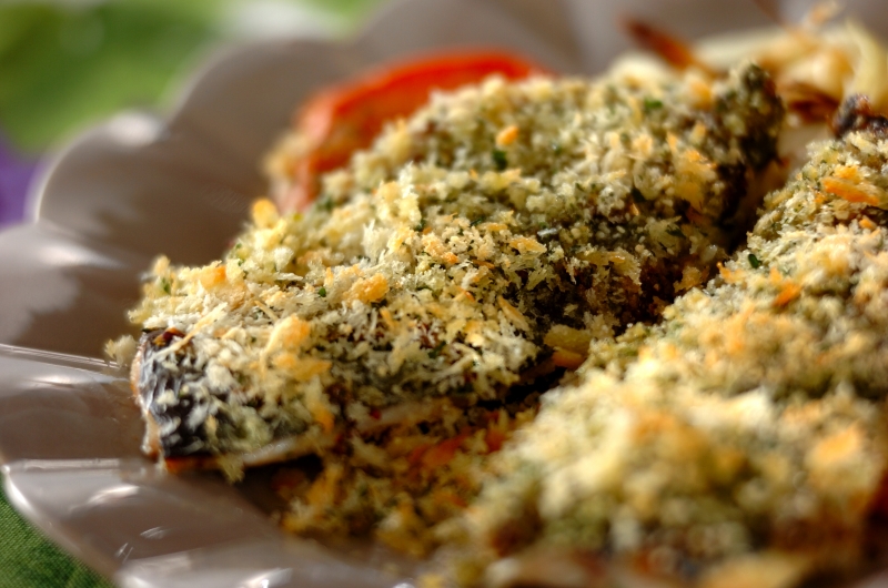 鯵の香草パン粉焼き グリルトマト添え東芝ライフスタイル株式会社