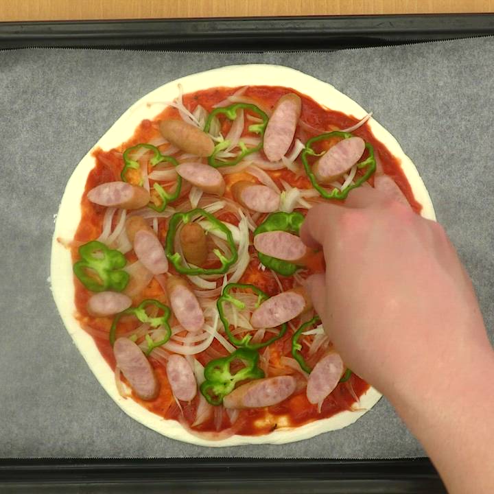 照り焼きチキン米粉ピザ